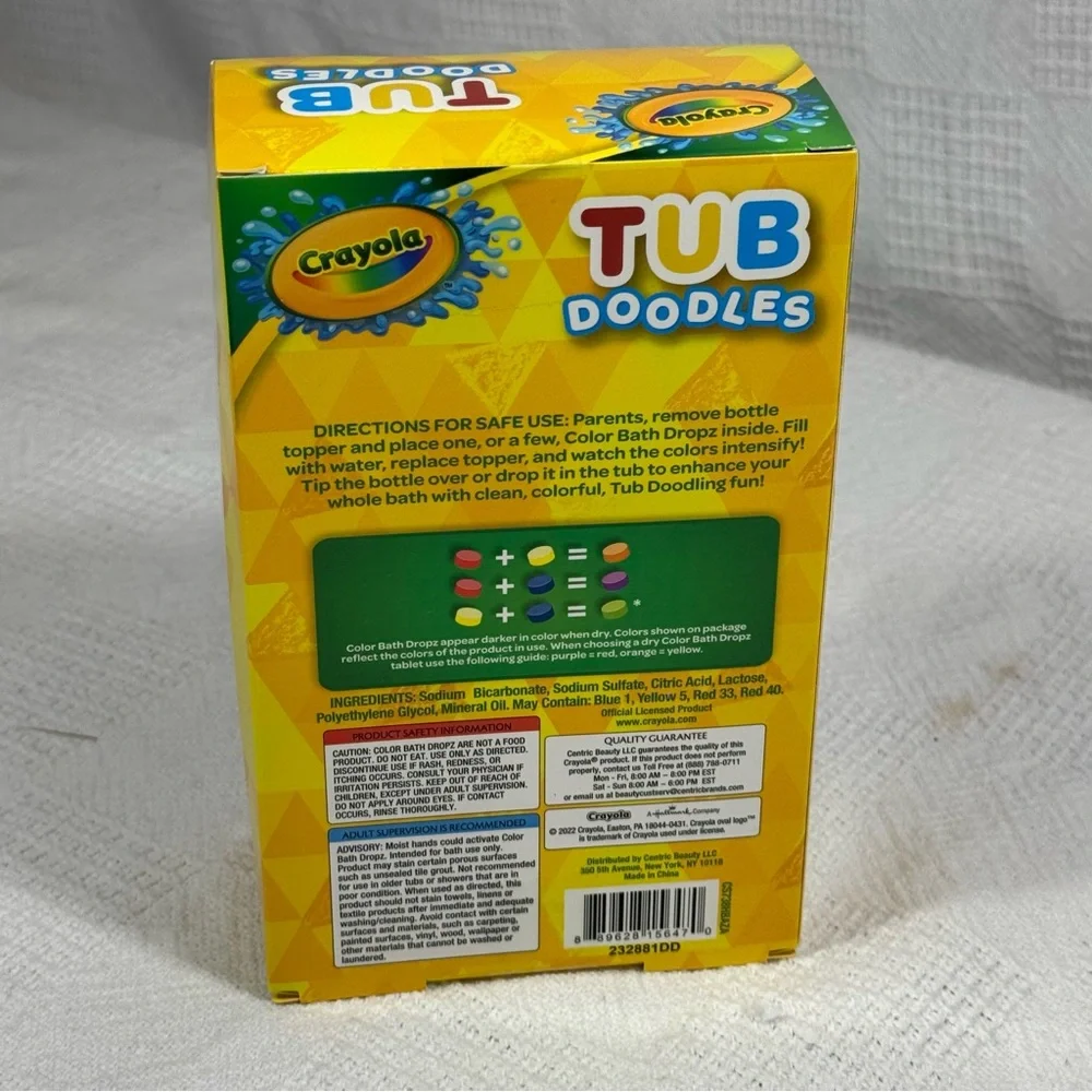 CRAYOLA TUB DOODLES.‎ BATH DROPZ. 20 drops.